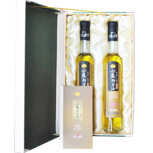 鈺满堂小麦胚芽油375mL双支装精品礼盒