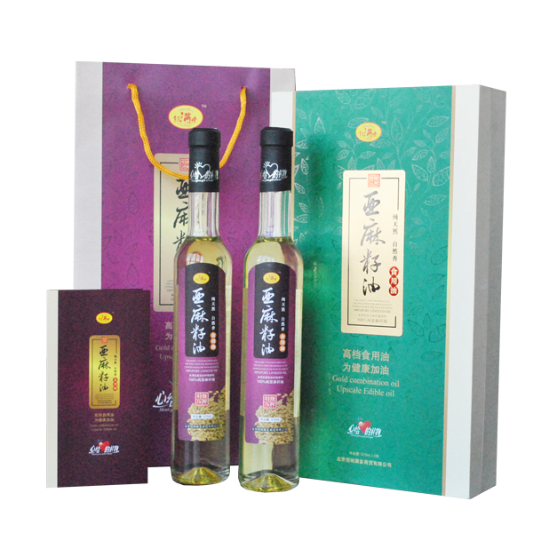 鈺满堂亚麻籽油375mL双支装精品礼盒