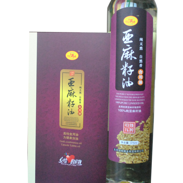 鈺满堂亚麻籽油375mL双支装精品礼盒