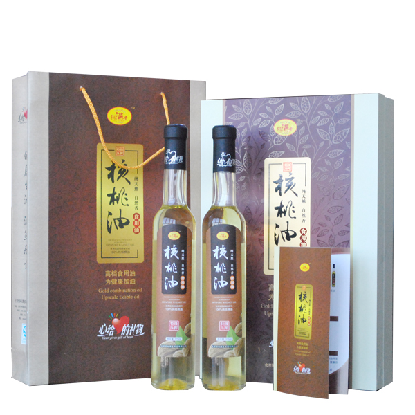 鈺满堂核桃油375mL双支装精品礼盒